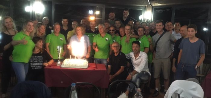 Cena associativa festeggiando la vittoria alla 6h Fragellae Bike