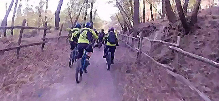 Paesaggio d’autunno nel Veio Bike Park