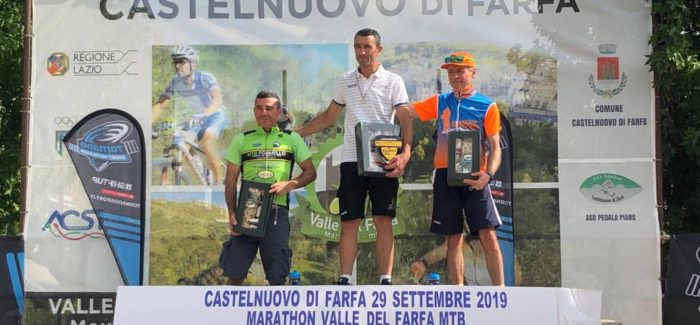 Ettore Nurzia e Walter Vecchiato sul podio della Valle del Farfa MTB 2019